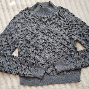 Disturbia Edna Cotton Leaf Funnel Neck Sweater